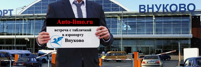 Заказать встречу с табличкой в аэропорту Внуково VIP